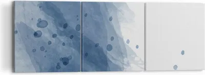 Produktbild von Bild auf Leinwand - Leinwandbild - 3 Teile - Blau Weiß Hintergrund - 120x40cm - Wand Bild - Wanddeko - Wandbilder - Leinwanddruck - Bilder - Wanddekoration - Leinwand bilder - Wandbild - CA120x40-5088