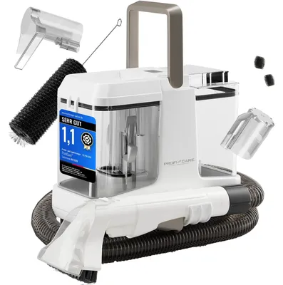 Zdjęcie produktu dla ProfiCare PC-PTR 3153, Ręczny, Dywan, Tapicerka, 0,8 l, 0,6 l, 330 W, Czarny, Biały