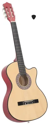 Zdjęcie produktu dla vidaXL Gitara akustyczna Gitara akustyczna Cutaway z 6 strunami 38" Drewno lipowe
