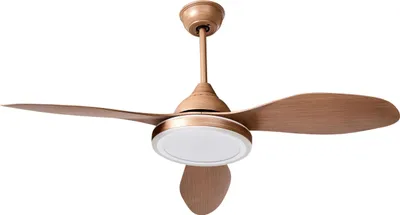Produktbild von BELIANI Deckenventilator mit Licht Braun Metall mit Fernbedienung 3 Flügel 3 Geschwindigkeitsstufen 3 Farbtemperaturmodi Timer Wohnzimmer Büro Flur