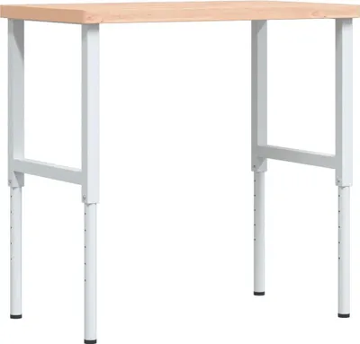 Imagen del producto de vidaXL Banco de trabajo de 100x60x(73-99,5) cm, madera maciza de haya, rectangular