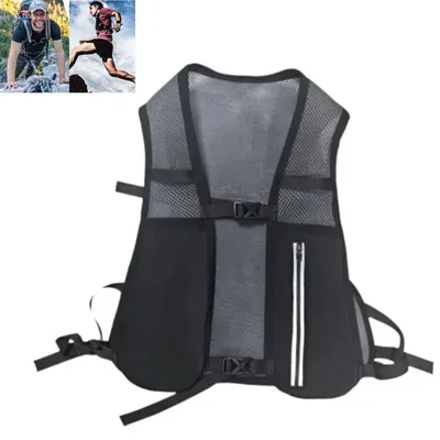 Produktbild von Laufweste Herren Damen ultraleicht Running Vest Rucksack, atmungsaktiv Sportweste mit Reflektoren & verstellbarem Brustgurt für Joggen & Wandern
