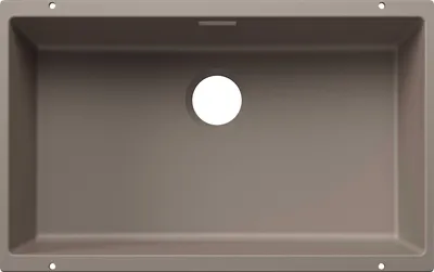 Productafbeelding van BLANCO SUBLINE 700-U voor gekleurde componenten, inbouwspoel van SILGRANIT in de kleur tartufo, vanaf 80 cm, zonder afvoerbediening