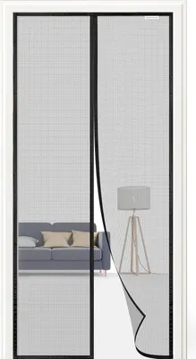 Zdjęcie produktu dla Magnetyczna siatka przeciw owadom 60 x 200 cm, czarna