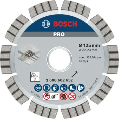 Produktbild von PRO Concrete Diamanttrennscheibe, 125 x 22,23 mm