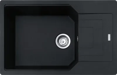 Imagen del producto de Fregadero Franke URBAN UBG 611-78 XL en color ONYX con sistema de control excéntrico, grifo de acero inoxidable / Medidas de corte: 760 x 480 mm / Fregadero de granito