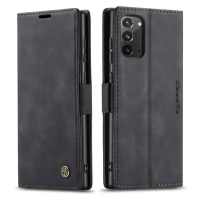 Immagine prodotto di Custodia Galaxy Note 20, Custodia retrò in Finto cuoio, tasche per carte, chiusura magnetica, custodia con funzione stand per Samsung Galaxy Note 20 Nero