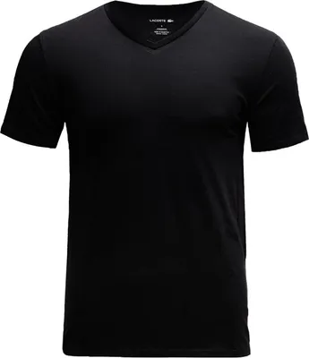 Produktbild von Lacoste 3er Pack Everyday Comfort Baumwolle V-Neck Tee Shirt Slim Fit Schwarz