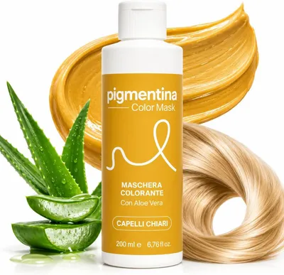 Immagine prodotto di Pigmentina Castano Chiara Maschera Capelli Ravviva Colore 200ml - Aiuta a Mantenere l'Intensità del Colore e Migliora l'Aspetto dei Capelli Trattati