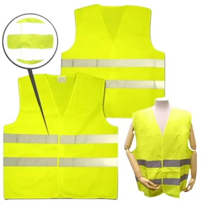 Produktbild von Warnweste L 2 Stück Gelb Pannenweste Sicherheitsweste Unfallweste Reflexstreifen Auto Motorrad Fahrrad Baustelle Unisex
