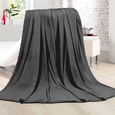 Produktbild von Kuscheldecke Cashmere Touch 150x200cm ( Anthrazit ) Flauschige Wohndecke für Sofa, Couch und Bett, Tagesdecke - Sofaüberwurf