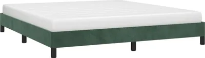 Produktbild von "Winterschlussverkauf "Bettgestell - CLORIS - Doppelbett - Robust und langlebig - ohne Matratze Dunkelgrün 160x200 cm - Einfache Montage -  Samt - DEMöbel7296117