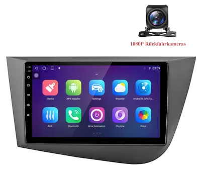 Produktbild von Android Autoradio mit Rückfahrkamera für Seat Leon 1P1 2005-2012 Wireless CarPlay Android Auto 8Core 6+128GB 4G LTE GPS Navigation 9 Zoll