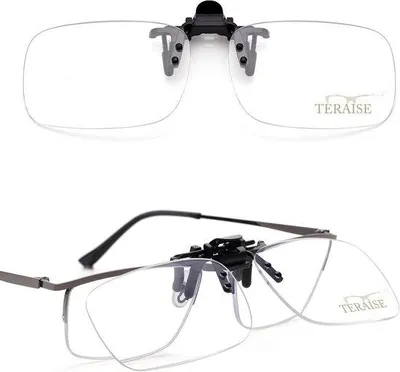 Productafbeelding van Opklapbare Clip-on Leesbril met Blauwlichtfilter - Geschikt voor Alle Soorten Brillen