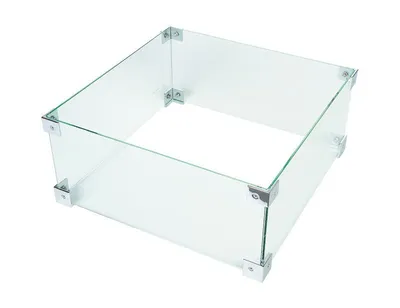 Produktbild von Happy Cocooning Glasschirm für Einbau Feuertische rechteckig klein