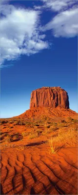 Produktbild von Wallario Poster - Monument Valley am Abend I, Kunstdruck Größe: 80 x 200 cm