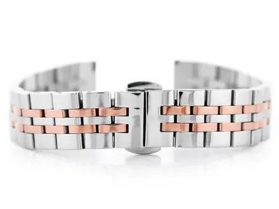 Zdjęcie produktu dla Bransoleta Pacific Model 4 srebrno róż.złota 16mm