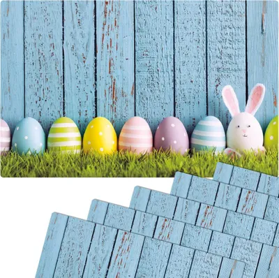 Produktbild von Abwaschbare Tischsets 6er Set Ostern Ostereier & Holz-Optik