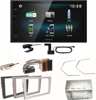 Produktbild von Kenwood DMX-125DAB USB Bluetooth Einbauset für Opel Vectra C Signum Corsa Combo