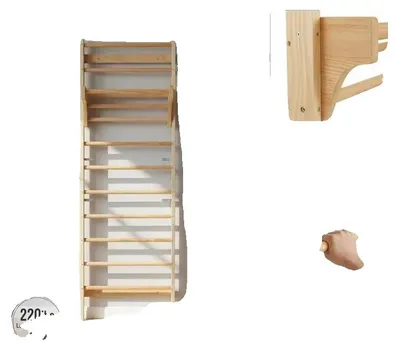 Imagen del producto de Estructura de escalada, diseño de 10 peldaños, capacidad de carga de 100 kg, color beige