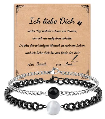Produktbild von Solidchoice – Edelstahl-Armband für Damen und Herren, das perfekte Geschenk für Valentinstag und Geburtstage