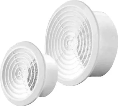 Obrázok produktu pre Biely kruhový kryt vetracej stropnej mriežky 125 mm vetracia sieťka proti hmyzu