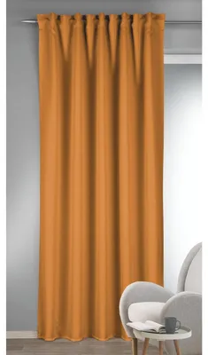 Produktbild von Fertigschal verdeckte Schlaufen "Louis" - Größe (HxB): 175x135cm Farbe: Orange