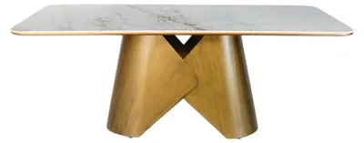 Produktbild von Eleganter Esstisch Stilvoller Küchentisch Abgerundeter Holztisch
