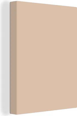 Produktbild von MuchoWow® - Leinwandbilder - Beige - Farben - Unifarben, Wandbild, Wanddeko Bilder Wohnzimmer, 60x80 cm
