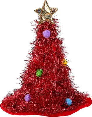 Produktbild von Weihnachtsbaummütze, glitzernde Lametta-Weihnachtsmütze für Erwachsene und Kinder, lustiges Partyzubehör für Neujahrs- und Weihnachtsbedarf