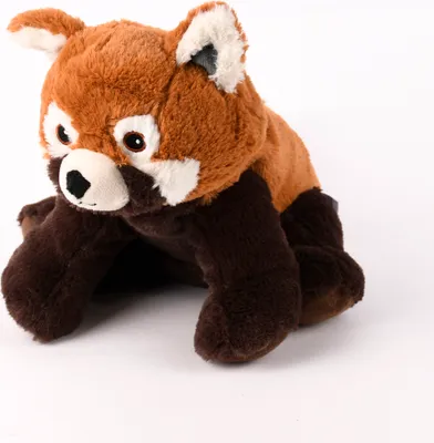 Image de Warmies peluche chauffante panda rouge brun blanc remplissage millet-lavande