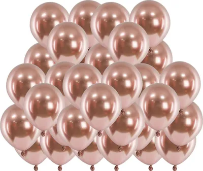 Productafbeelding van 50 stuks ballonnen, diameter 12 cm, "Uni Glossy" | Roze goud