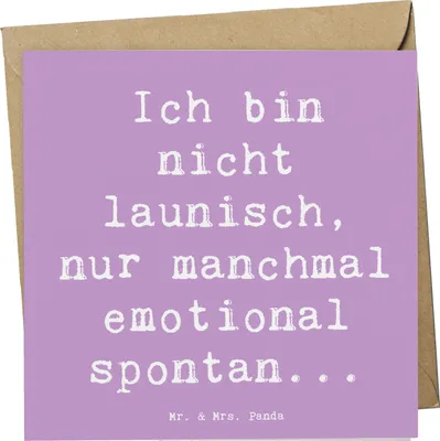 Produktbild von Mr. & Mrs. Panda Glückwunschkarte Spruch Emotionen ausdrücken - Lavendeltraum - Geschenk, schwerer Moment, faltkarte, ermutigende Geschenke, Trost, Klappkarte, Gefühle