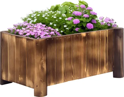 Produktbild von Rechteckiger Pflanzkasten aus Tannenholz, 70 x 35 x 30 cm