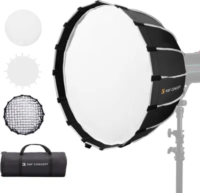 Zdjęcie produktu dla Softbox 120 cm - Paraboliczny softbox - Octabox - Lampa studyjna z softboxem - Softbox studyjny - Mocowanie Bowens
