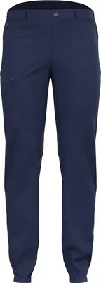 Dunkelblaue Odlo Ascent Light Wanderhose mit Reißverschlusstaschen und elastischem Bund
