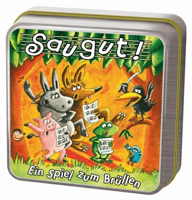Produktbild von Saugut – Spiel zum Tiere imitieren, Raten und Partner finden für 3 bis 42 Spieler