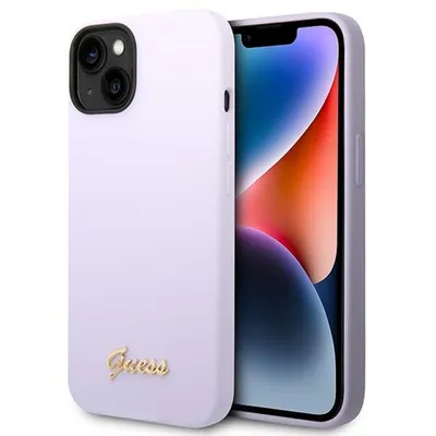 Immagine prodotto di Guess Guhcp14Mslsmu Iphone 14 Plus/ 15 Plus 6.7 Fioletowy/Purple Custodia rigida in silicone Vintage Gold Logo