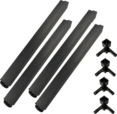 Produktbild von durante Tischbeine eckig Schwarz matt 4er Set Höhe 710 mm TFD60