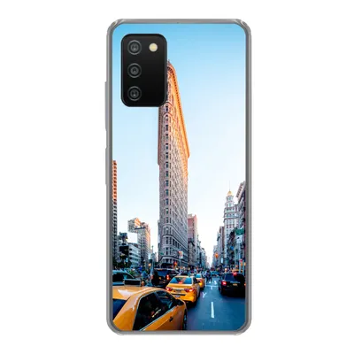 Produktbild von MuchoWow® Handyhülle Schutzhülle Hülle für Samsung Galaxy A03s Starker Verkehr rund um das Flatiron Building Silikon Softcase Handy Hülle - Schutz