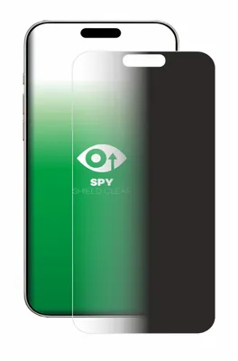 A screen protector is shown partially covering a smartphone.