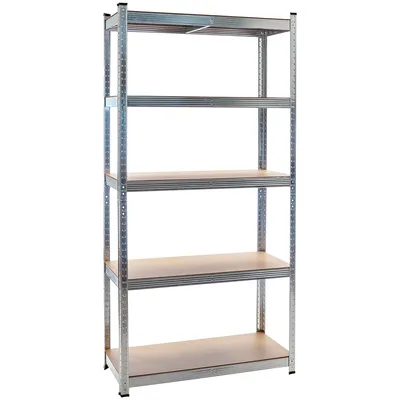 Obrázok produktu pre nabbi Kovový policový regál s MDF policami NB-RMG175 - strieborná