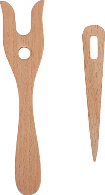 Zdjęcie produktu dla Drewniane narzędzia dziewiarskie przypominające widelce do majsterkowania, tkania bransoletek, naszyjników, plecionek