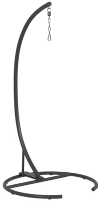 Image de Support pour fauteuil suspendu, structure en acier durable, résistant aux intempéries, noir