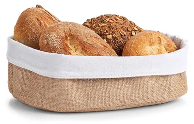 Obrázok produktu pre Kôš na chlieb z juty a bavlny, 26 x 18 cm
