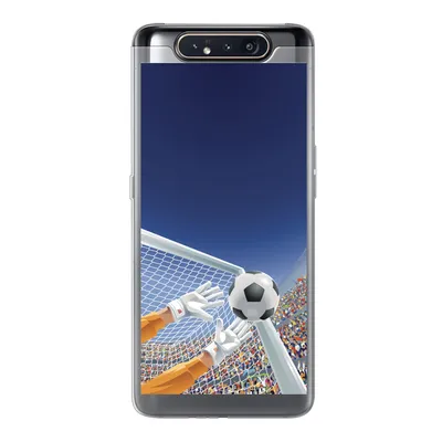 Produktbild von MuchoWow® Handyhülle Schutzhülle Hülle für Samsung Galaxy A80 Eine Illustration eines Torwarts, der den Fußball stoppt - Junge - Mädchen - Kind Silikon Softcase Handy Hülle - Schutzdeckel