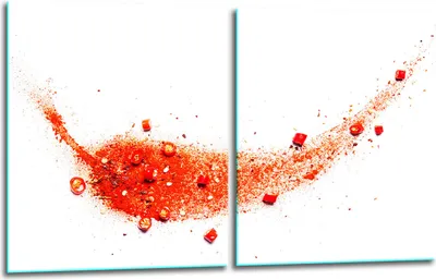 Produktbild von Herdabdeckplatten 2x40x52 Glaskeramikfeld 2-Teilig Glas Spritzschutz Chili