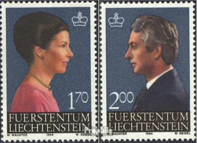 Produktbild von Briefmarken Liechtenstein 1984 Mi 864-865 (kompl.Ausg.) gestempelt Prinzenpaar