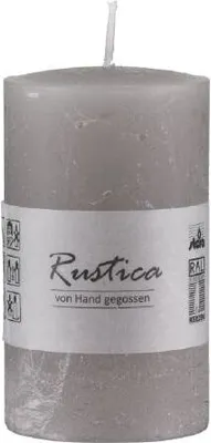 Produktbild von Rustikale durchgefärbte Kerze Taupe, 50 x 50 mm, Stumpenkerze, rußarm, tropffrei, RAL Kerzengüte Qualität