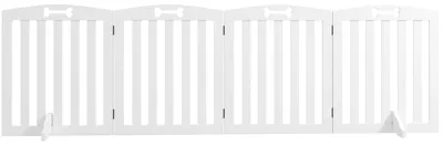 Produktbild von PawHut Absperrgitter Hund 3-teilig, 207,5 x 61 cm Faltbar Türschutzgitter Weiß
